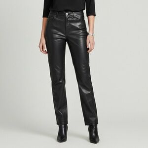 WILFRED Aritzia The Melina High Rise Vegan Leather Pant Black 0